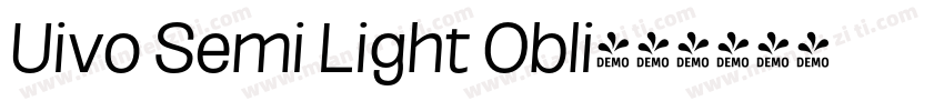 Uivo Semi Light Obli字体转换